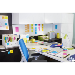 Zakładki indeksujące Post-It 3M, jaskrawoniebieskie, 25,4x43,2 mm, 50 sztuk, folia PP
