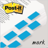 Zakładki indeksujące Post-It 3M, jaskrawoniebieskie, 25,4x43,2 mm, 50 sztuk, folia PP