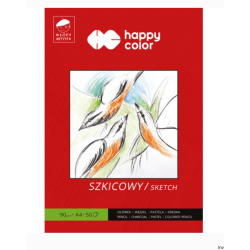 Blok szkicowy Happy Color Młody Artysta A4 50 arkuszy 90g do rysowania i szkicowania