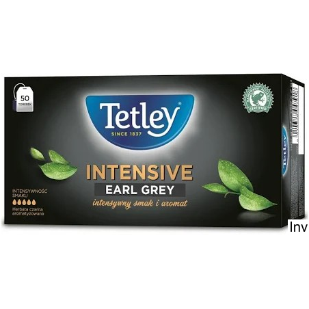 Herbata Tetley Intensive Earl Grey czarna 50 saszetek z zawieszką