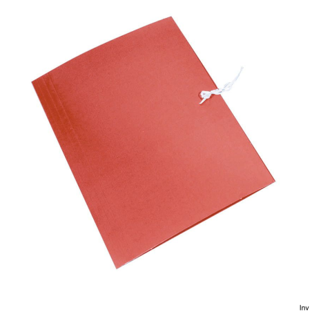 Teczka kartonowa Warta wiązana czerwona A4 z trzema klapami 221x320mm