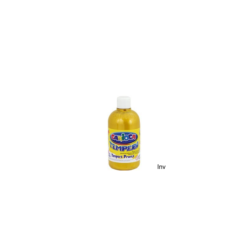 Farba tempera złota 500 ml Carioca do malowania na papierze, kartonie, drewnie i polistyrenie