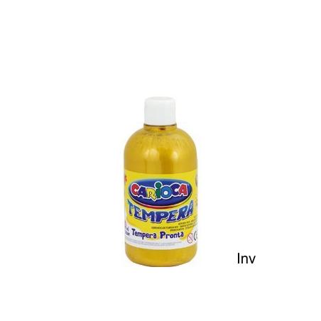 Farba tempera złota 500 ml Carioca do malowania na papierze, kartonie, drewnie i polistyrenie