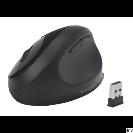 Kensington Bezprzewodowa mysz Pro Fit Ergo K75404EU z podparciem nadgarstka, 128-bitowym szyfrowaniem, czarna