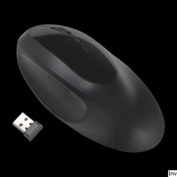 Kensington Bezprzewodowa mysz Pro Fit Ergo K75404EU z podparciem nadgarstka, 128-bitowym szyfrowaniem, czarna