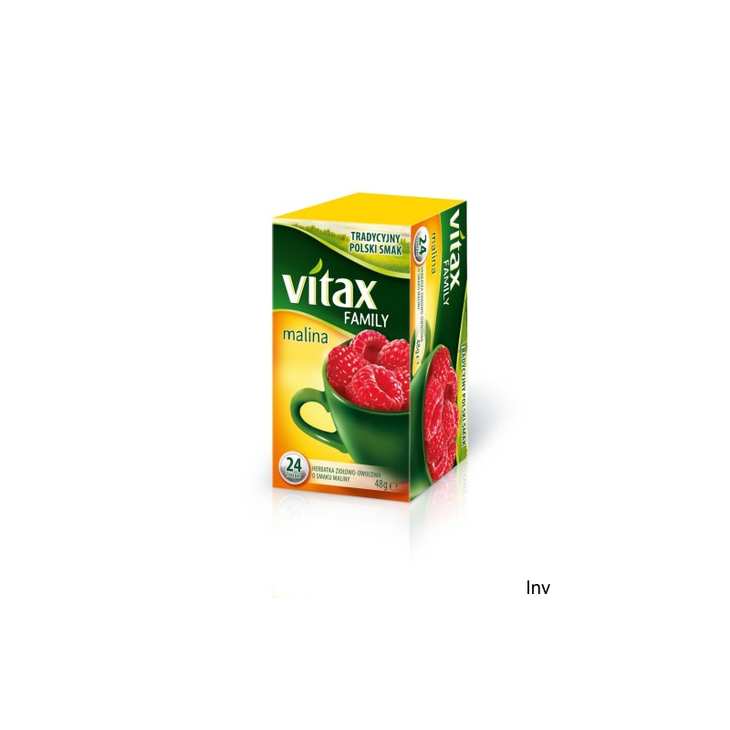 Herbata VITAX FAMILY MALINA (24 saszetek) bez zawieszki