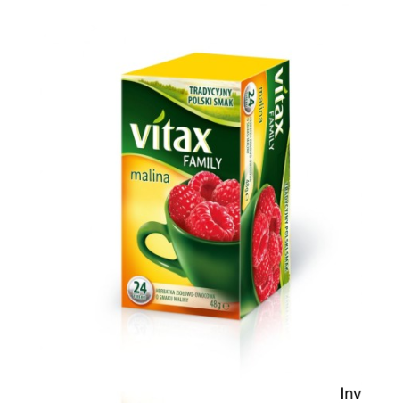 Herbata VITAX FAMILY MALINA (24 saszetek) bez zawieszki
