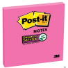 Bloczek samoprzylepny Post-It 76x76 mm fuksja, 1x90 karteczek, Super Sticky