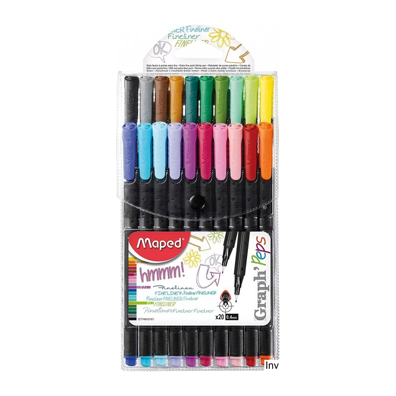 Cienkopis Maped GraphPeps 0,4 mm 20 kolorów w etui
