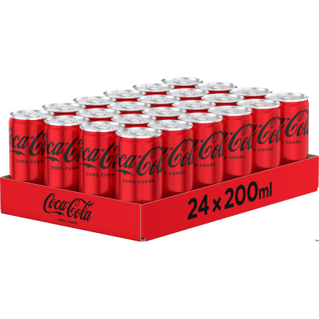 Coca-Cola Zero Napój 0.2L Puszka (24 sztuki) z kaucją