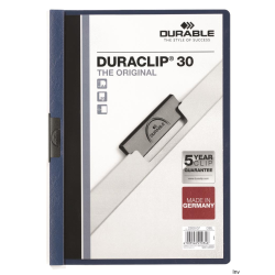 Skoroszyt zaciskowy Durable Duraclip Original A4 granatowy 30 kartek