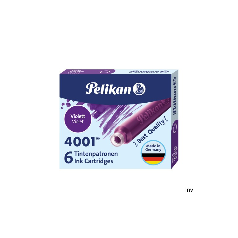 Naboje atramentowe Pelikan TP/6 fioletowe 301697 - 1 opakowanie