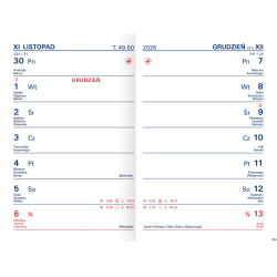 Kalendarz kieszonkowy 2024 tygodniowy 82x120 mm 80 stron papier offsetowy 80 g/m2 Telegraph