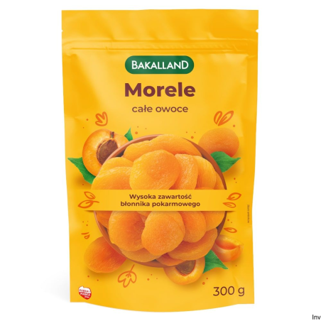 Morele suszone 400g Bakalland - zdrowa przekąska do biura