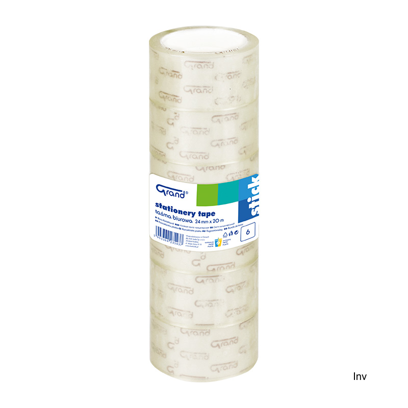 Taśma biurowa Grand 24mm x 20m przezroczysta 6 sztuk