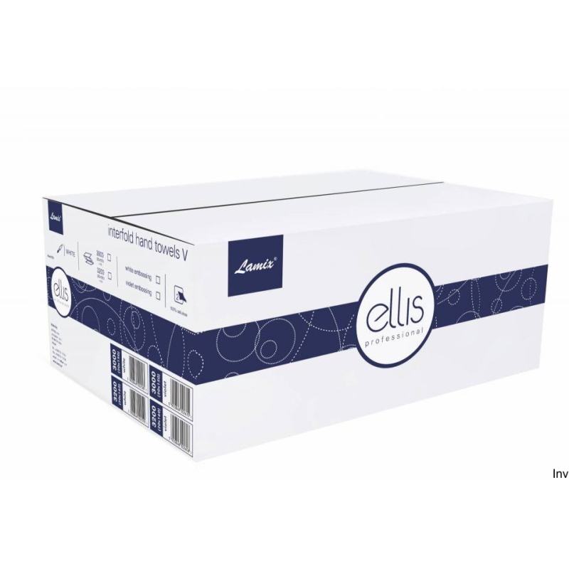 Ręcznik ELLIS 3000 składek celuloza SOFT 24cm x 21cm biały 2-warstwowy