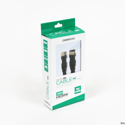 Kabel HDMI Omega 3m v.1.4 Flat 4K z kanałem Ethernet i Audio Return Channel czarny
