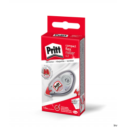 Korektor w taśmie Pritt Compact 4,2 mm x 10 m, transparentny, z systemem push i pull, 50% z recyklingu