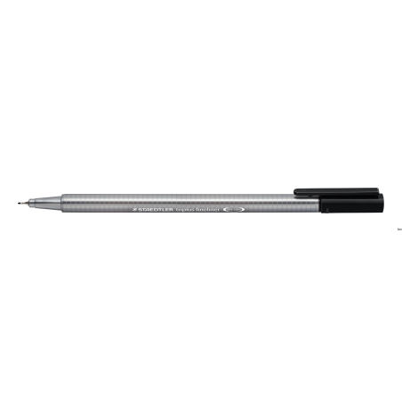 Cienkopis Staedtler Triplus Fin 0.3 mm czarny z metalową obudową i atramentem DRY SAFE