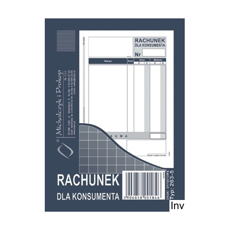 263-5 Rachunek dla konsumenta A6 offset MICHALCZYK&PROKOP