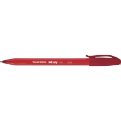 Długopis Paper Mate INKJOY 100 CAP M czerwony z zatyczką, 1 mm, gładkie pisanie, szybkoschnący tusz