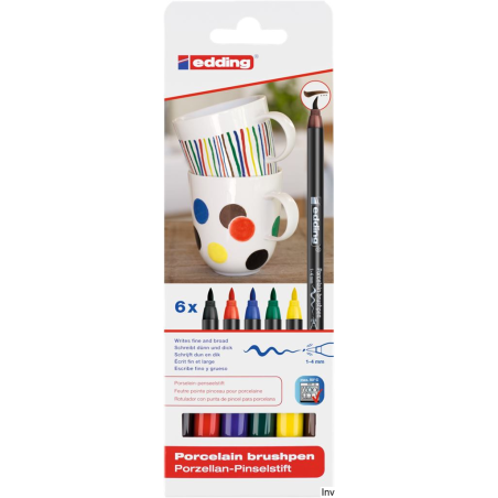 Edding Pisaki do powierzchni ceramicznych 4200/6, 6 sztuk