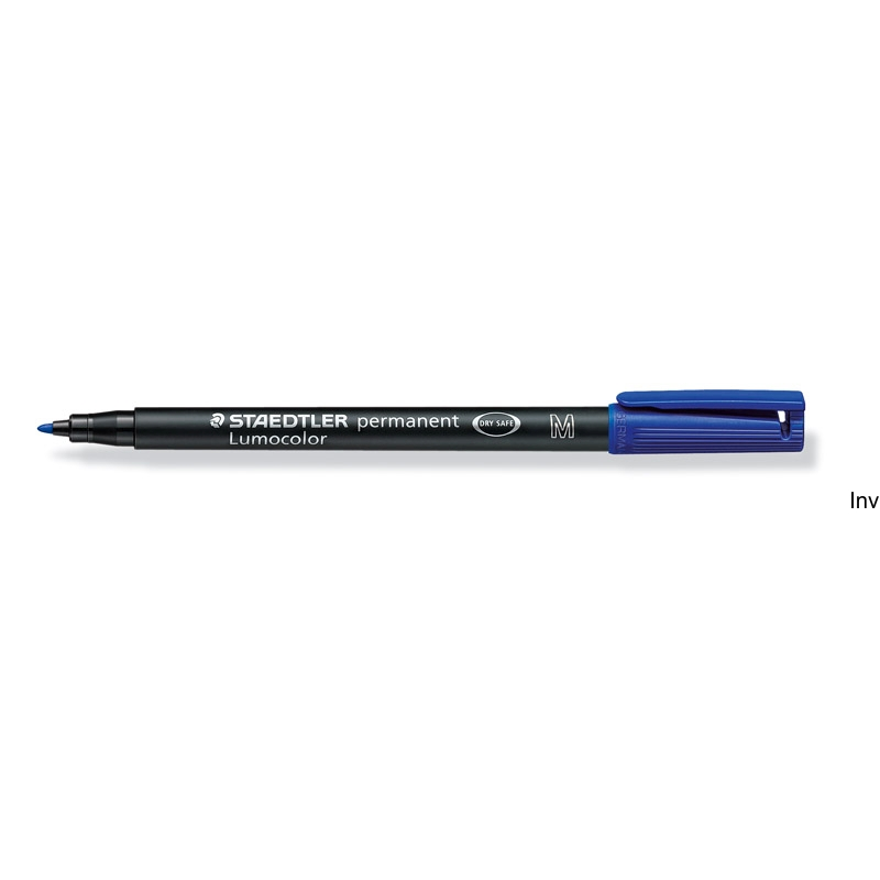 Foliopis permanentny niebieski Staedtler Lumocolor M 317, zestaw 4 sztuk w etui