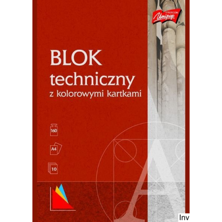 Blok techniczny kolor A4 10 kartek UNIPAP St.Majewski