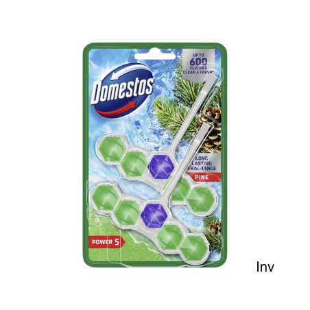 Domestos Zawieszka do toalety POWER5 DUO PINE 7x2x55g