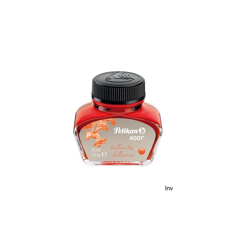 Atrament Pelikan czerwony 30 ml w szklanej butelce