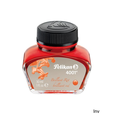 Atrament Pelikan czerwony 30 ml w szklanej butelce