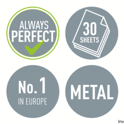 Dziurkacz metalowy Leitz żółty do 30 kartek 80 gsm z 10-letnią gwarancją
