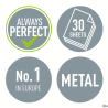 Dziurkacz metalowy Leitz żółty do 30 kartek 80 gsm z 10-letnią gwarancją