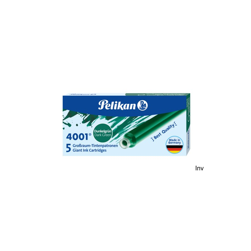Naboje Pelikan długie GTP/5 zielone 300070