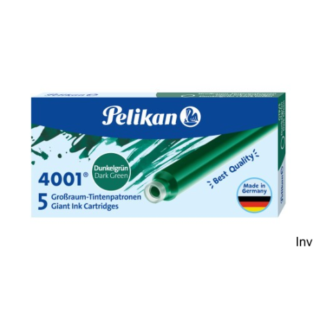 Naboje Pelikan długie GTP/5 zielone 300070