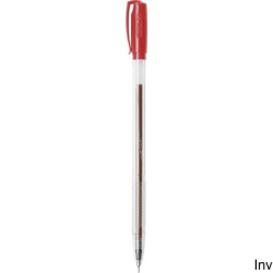 Pióro żelowe Rystor GZ-031/B czerwone z igłową końcówką, wkłady wymienne R-140