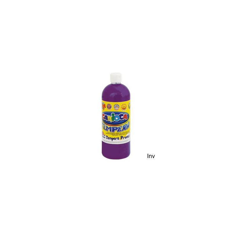 Farba tempera Carioca 1000 ml fioletowa do malowania na papierze, kartonie, drewnie i innych powierzchniach