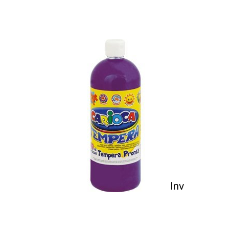Farba tempera Carioca 1000 ml fioletowa do malowania na papierze, kartonie, drewnie i innych powierzchniach