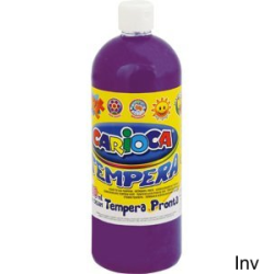 Farba tempera Carioca 1000 ml fioletowa do malowania na papierze, kartonie, drewnie i innych powierzchniach