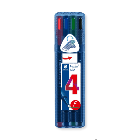 Długopis Staedtler triplus ball, F, 4 kolory w etui