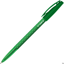 Długopis Rystor KROPKA 0.5 mm zielony z wentylowaną nasadką, trwały tusz, długość pisania 1800 m