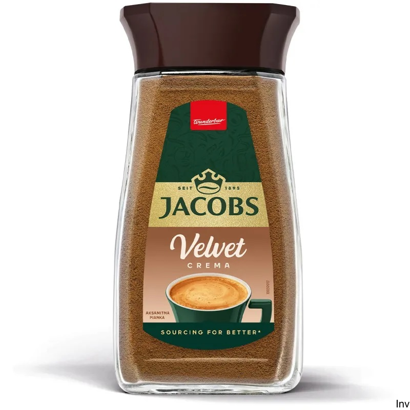Kawa rozpuszczalna Jacobs Velvet 200 g z Arabiką i Robustą, aksamitna pianka, pełny smak
