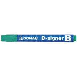 Marker Donau D-SIGNER, zielony, okrągła końcówka 4 mm, odporność na wysychanie do 72 godzin, długość linii 200 m