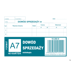 Dowód sprzedaży A7 80...