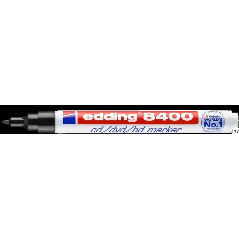 Marker Edding 8400 czarny do CD z okrągłą końcówką do pisania na płytach i plastiku