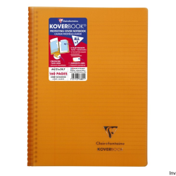Kołonotatnik Clairefontaine Koverbook 17x22 cm, 80 kartek w linie z marginesem, mix kolorów, gramatura 90 g/m2