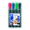 Markery permanentne Staedtler Lumocolor 352S 4 sztuki w etui okrągłe 2 mm