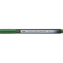 Cienkopis Pentel Pointliner Colour, zielony, tusz na bazie wody, grubość linii 0,4 mm