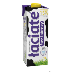Mleko ŁACIATE UHT bez laktozy 1,5% 1 litr