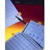 Zakładki indeksujące Post-It 3M z nadrukiem znaku zapytania, 25,4x43,2mm, żółto-czerwone, 50 sztuk